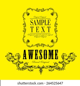 Big set of calligraphic elements for design  can be used for invitation, congratulation