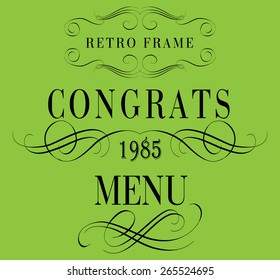 Big set of calligraphic elements for design  can be used for invitation, congratulation