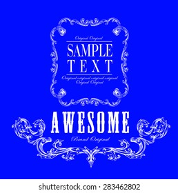 Big set of calligraphic elements for design  can be used for invitation, congratulation