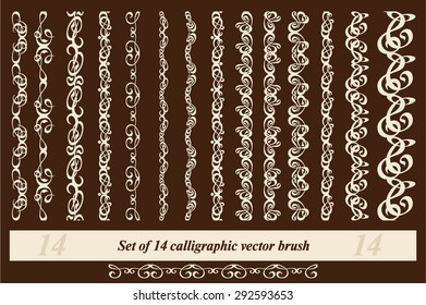 big set of calligraphic vector brushes will save you tons of time.