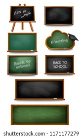 Set School Board Blackboards Back School Stock Vector (Royalty Free ...