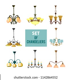 big set of chandeliers