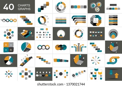 Big set of chart, graph, scheme, infographic. 