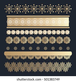 Big set of Christmas calligraphic design elements. Vector illustration