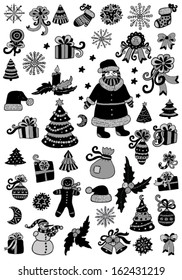big set of christmas icons 