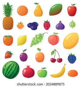 Big Set Clip Art Fruits Vector Stock Vector (Royalty Free) 2024889875 ...