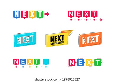 Big Set Color Button Next Blue Stock Vector (Royalty Free) 1998918527 ...