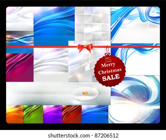 Big set of colorful abstract backgrounds for design, EPS10 vector