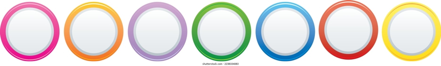 Big set of colorful buttons