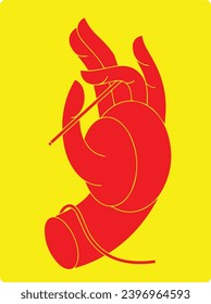 Big set of Colorful Hands holding stuff. Different gestures. Hands with cup, magic wand, banner, money, wine glass, microphone, star, etc. Hand drawn Vector illustration. All elements are isolated