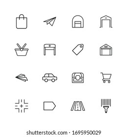 Big set of commerce line icons. Vector illustration isolated on a white background. Premium quality symbols. Stroke vector icons for concept or web graphics. Simple thin line signs. 