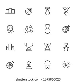 Big Set Competitions Line Icons Vector Stock Vector Royalty Free