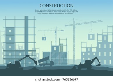 Big set of construction elements infographic