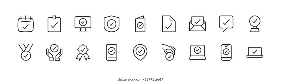 Big set of control line icons. Vector illustration isolated on a white background. Premium quality symbols. Stroke vector icons for concept or web graphics. Simple thin line signs.