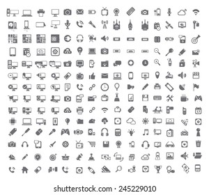 Big set of Coputer ,Coputer accessories, Office , Media icons