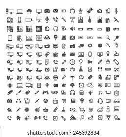 Big set of Coputer ,Coputer accessories, Office , Media icons
