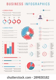 A big set of creative statistical infographic elements for your business reports and professional presentation.