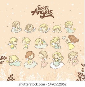 Big set of cute little angels/ christmas collection
