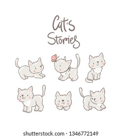 Big set with cute little cat's/ pet collection