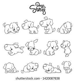Big set with cute little dog's