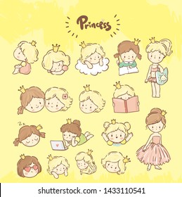 Big set with cute little princess