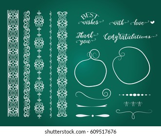 big set of decorative elegant elements.vector design elements