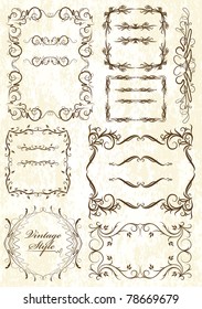 big set of decorative elements