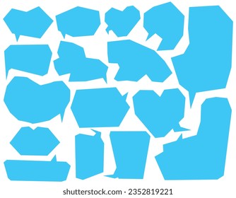 Gran conjunto de cuadros de diálogo . Ilustración vectorial de acciones, vector de nubes de chat en línea aislado sobre fondo blanco. Elementos infográficos para su diseño.