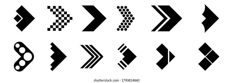 Big set of different arrows vector icons. Modern simple arrows. Vector illustration