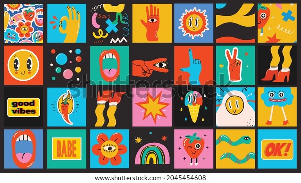 Big Set Different Colored Vector Illustartion Stock Vector (Royalty ...