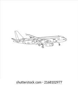 Big Set of Different Kind of Airplanes Silhouettes. In Flight, Running, Takeoff, Landing, Front, Profile, Back, Up and Bottom Views. High Detail, Very Smooth, air fighter. Vector Illustration.