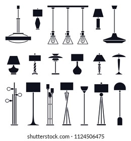 Big set of different vector indoor lights