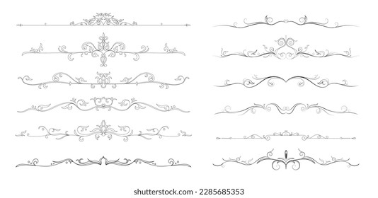 big set of divider design elements collection