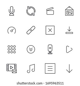 Big set of Edit line icons. Vector illustration isolated on a white background. Premium quality symbols. Stroke vector icons for concept or web graphics. Simple thin line signs. 
