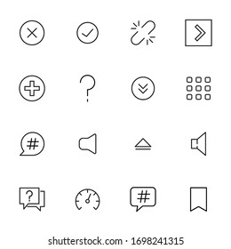 Gran conjunto de iconos de línea Editar. Ilustración vectorial aislada en un fondo blanco. Símbolos de calidad superior. Iconos vectoriales de trazo para conceptos o gráficos web. Sencillas señales de línea delgada. 
