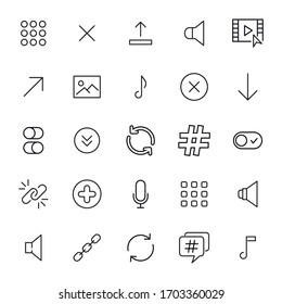 Big set of Edit line icons. Vector illustration isolated on a white background. Premium quality symbols. Stroke vector icons for concept or web graphics. Simple thin line signs. 
