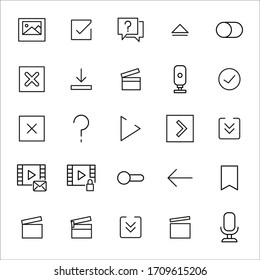 Big set of Edit line icons. Vector illustration isolated on a white background. Premium quality symbols. Stroke vector icons for concept or web graphics. Simple thin line signs. 
