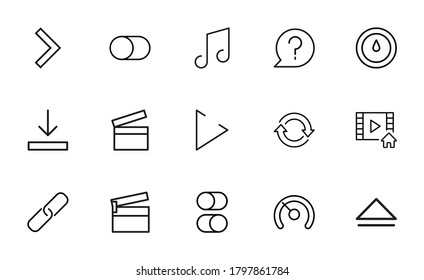 Big set of Edit line icons. Vector illustration isolated on a white background. Premium quality symbols. Stroke vector icons for concept or web graphics. Simple thin line signs.