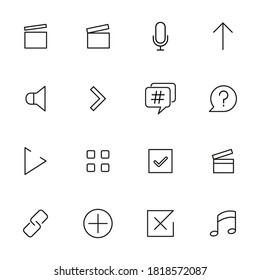 Big set of Edit line icons. Vector illustration isolated on a white background. Premium quality symbols. Stroke vector icons for concept or web graphics. Simple thin line signs.