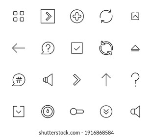 Big set of Edit line icons. Vector illustration isolated on a white background. Premium quality symbols. Stroke vector icons for concept or web graphics. Simple thin line signs.