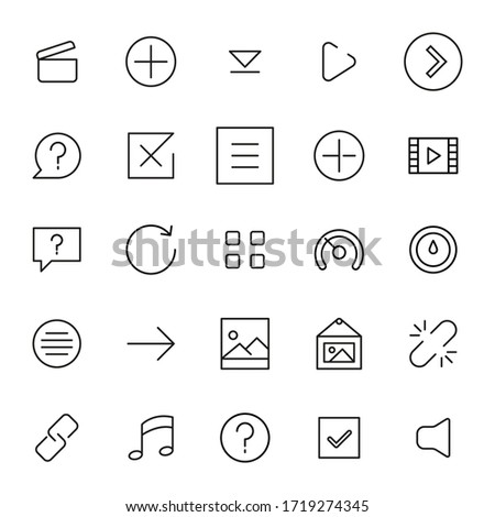 Big set of Edit line icons. Vector illustration isolated on a white background. Premium quality symbols. Stroke vector icons for concept or web graphics. Simple thin line signs. 
