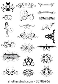 Big set of editable vector design elements