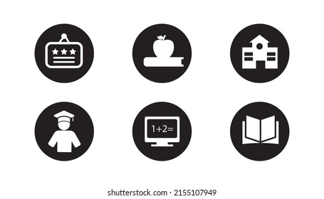 Big set with education icon isolated on white background.