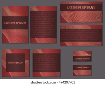 Big set of elegant brochures, invitations, covers and business cards. Nice vector illustration