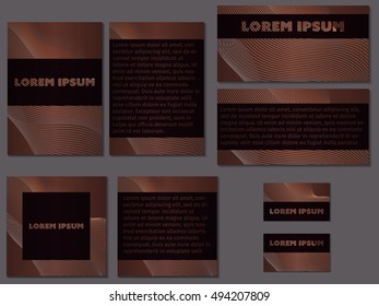 Big set of elegant brochures, invitations, covers and business cards. Nice vector illustration