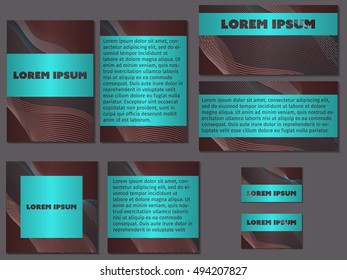 Big set of elegant brochures, invitations, covers and business cards. Nice vector illustration
