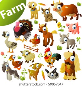 big set of farm animals