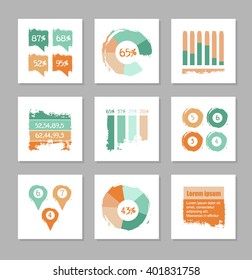 Big set of flat vector infographics elements