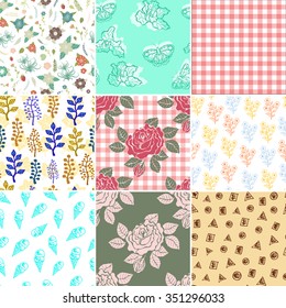 Big set of floral and abstract backgrounds.