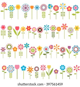big set of flowers